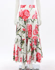 Dolce & Gabbana Carnation Print Maxi Skirt Size IT 46 | AU 12-14