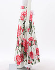 Dolce & Gabbana Carnation Print Maxi Skirt Size IT 46 | AU 12-14