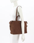 Marsell 4 In Orizzontale suede bag