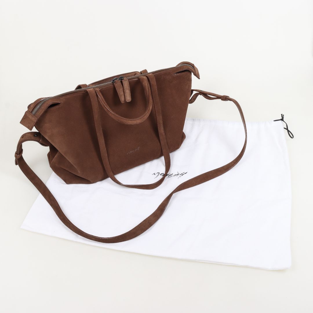 Marsell 4 In Orizzontale suede bag