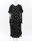 Lee Mathews Ruched Detail Polka Dot Dress Size 5