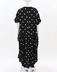 Lee Mathews Ruched Detail Polka Dot Dress Size 5