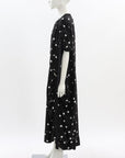 Lee Mathews Ruched Detail Polka Dot Dress Size 5