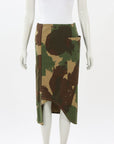 Victoria Beckham Cotton Camo Skirt Size 6