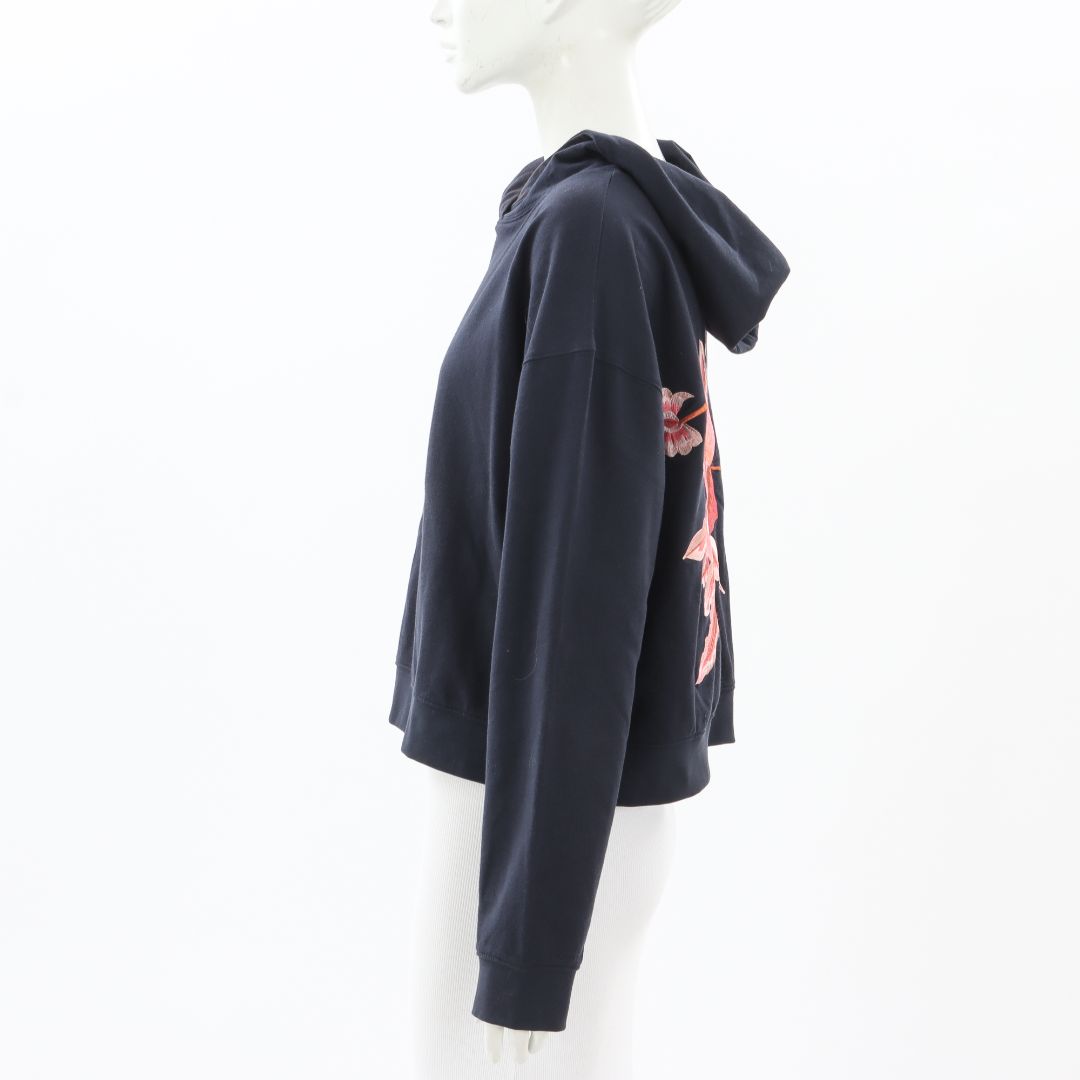 Flannel Hooded Jumper with Embroidery Size S