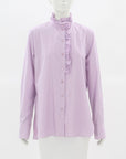 Scanlan Theodore Stripe Ruffle Collar Shirt Size 8