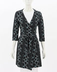 Diane Von Furstenberg Printed Cotton/Silk Wrap Dress Size US 6 | AU 10