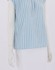 Comptoir Des Cotonniers Striped Cotton Blend Top FR 36 | AU 8