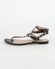 Valentino Leather Rockstud Caged Flat Sandals Size 39