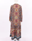 Johnny Was Silk Print Maxi Dress Size Large