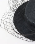 Reny Kestel Straw Boater with Net & Quill