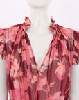 Zimmermann 'Concert' Flutter Silk Midi Dress Size 2