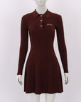 Ganni Ribbed Logo Dress Size XS