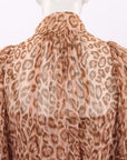 Zimmermann Leopard Print Silk Midi Dress Size 2