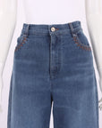 Chloe Embroidered High Waist Jeans Size FR 42 | AU 14