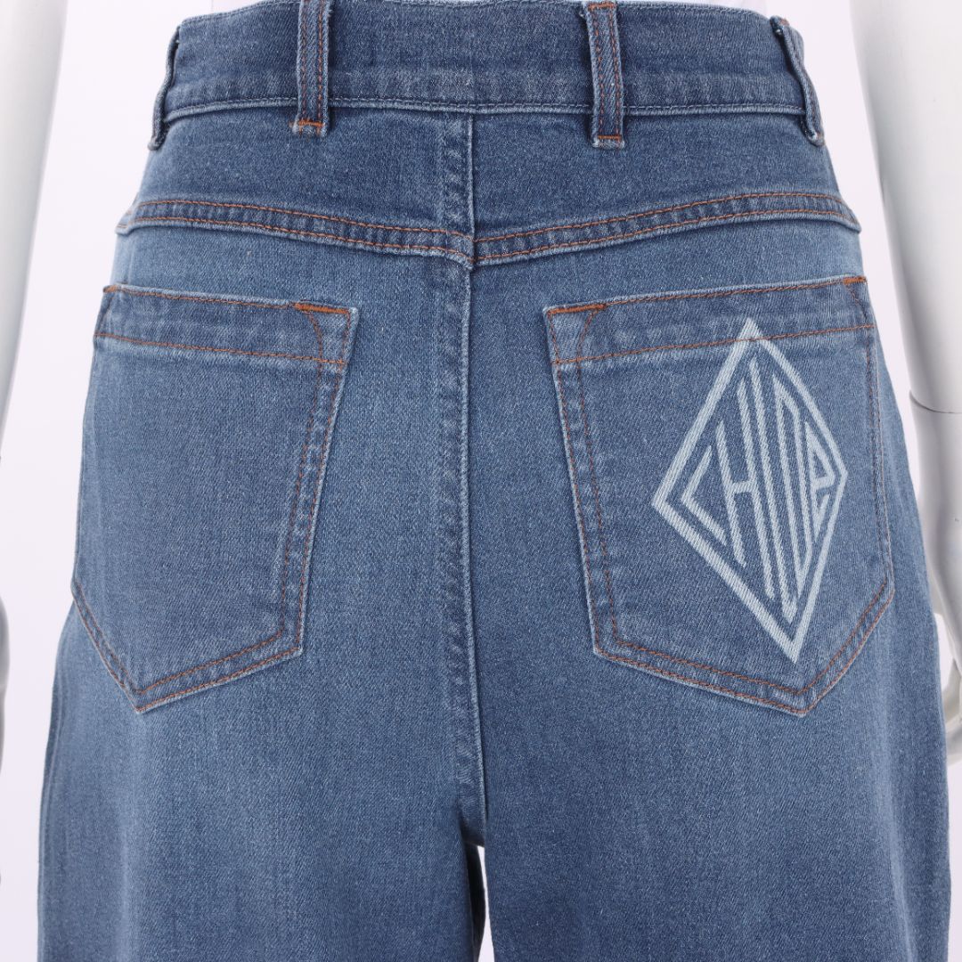 Chloe Embroidered High Waist Jeans Size FR 42 | AU 14