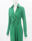 Scanlan Theodore Collared Long Sleeve Midi Dress Size 6