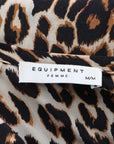 Equipment Silk Leopard Print Shift Dress Size M