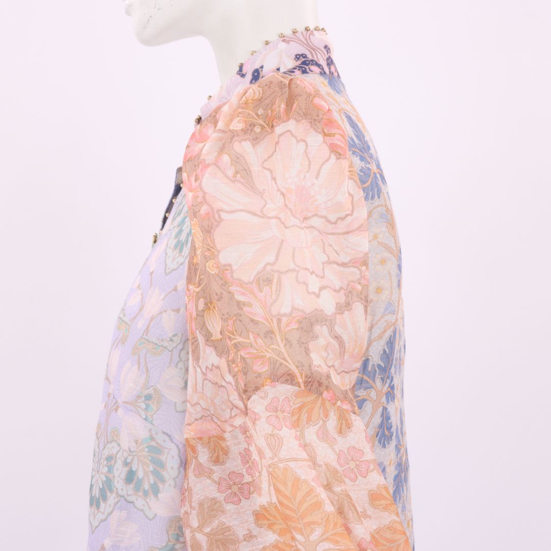Zimmermann &#39;Kaleidoscope&#39; Spliced Blouse Size 2