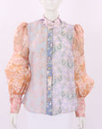 Zimmermann 'Kaleidoscope' Spliced Blouse Size 2