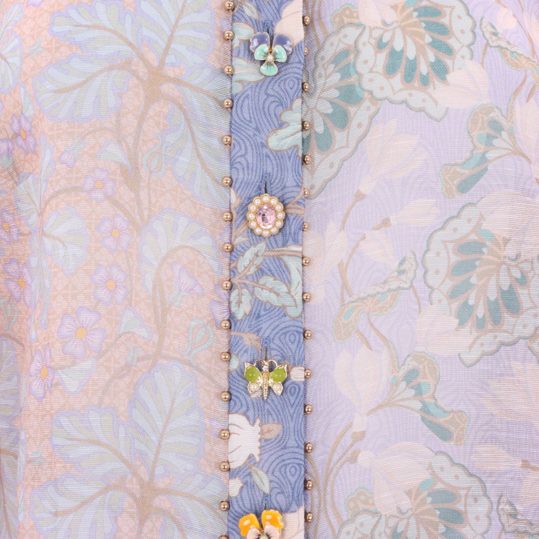 Zimmermann &#39;Kaleidoscope&#39; Spliced Blouse Size 2