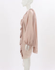 Amano by Lorena Laing Silk Flounce Blouse O/S