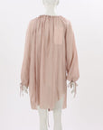 Amano by Lorena Laing Silk Flounce Blouse O/S