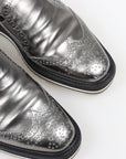 Prada Metallic Brogue Loafers Size 36.5