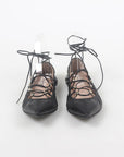 Valentino Rockstud Lace Up Ballet Flats Size 37