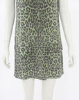 Equipment Silk Leopard Print Sleeveless Dress XS