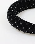 Paris Mode Velvet Crystal Padded Headband Size 3cm