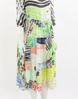 Daniela Gregis Linen Print Midi Dress One Size