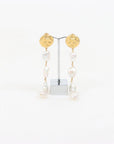 Valere Gold Plated Brass and Pearl Clip On Earrings