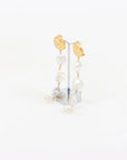 Valere Gold Plated Brass and Pearl Clip On Earrings