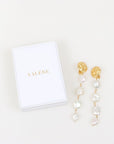 Valere Gold Plated Brass and Pearl Clip On Earrings