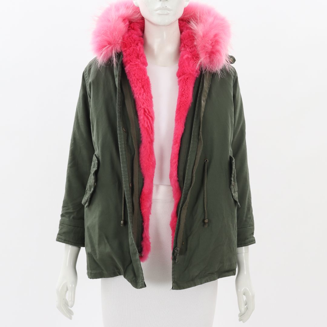 Mode &amp; Affaire Faux Fur Lined Hooded Jacket Girls AU 10