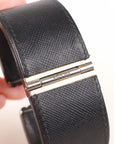 Prada Leather and Crystal Hinged Cuff