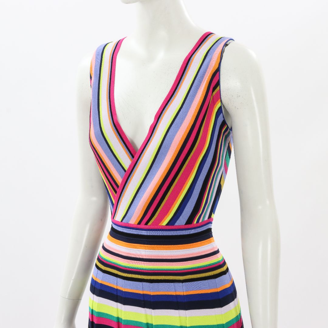 Milly Stripe Surplice dress Size P