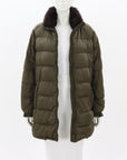 Prada Fur Trim Puffer Jacket Size IT 38 | AU 6