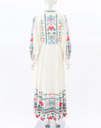 Farm Rio Graphic Embroidery Maxi Dress Size Small