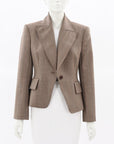 Scanlan Theodore Wool Herringbone Blazer Size 8