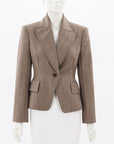 Scanlan Theodore Wool Herringbone Blazer Size 8