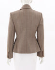 Scanlan Theodore Wool Herringbone Blazer Size 8