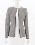 Scanlan Theodore Houndstooth Crepe Knit Jacket with Belt Size Medium