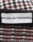 Scanlan Theodore Houndstooth Crepe Knit Jacket with Belt Size Medium