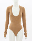 Bottega Veneta Scoop Neck Ribbed Bodysuit Size IT 38 | AU 6