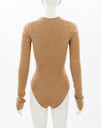 Bottega Veneta Scoop Neck Ribbed Bodysuit Size IT 38 | AU 6