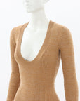 Bottega Veneta Scoop Neck Ribbed Bodysuit Size IT 38 | AU 6