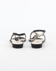 Chanel Leather T Strap Flat Sandals Size 40