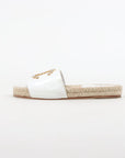 Chanel 2020 CC Crystal Espadrille Slides Size 35